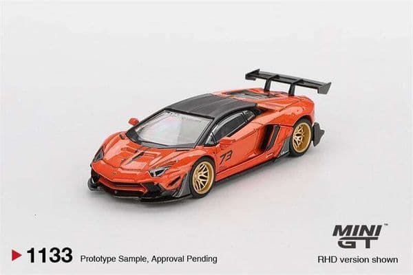 *PreSale* MINI GT 1:64 LB WORKS Aventador Limited Edition Orange Diecast Model Car 26H0506