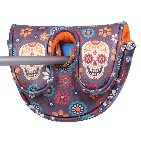 Premium PU Leather Printing Golf Club cover Mallet Cover with Magnetic Closure fit OZ1 Putter 26Y0506