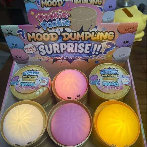 Cross-border simulated xiaolongbao expression bun stress-relief toy with lights, available for wholesale 237