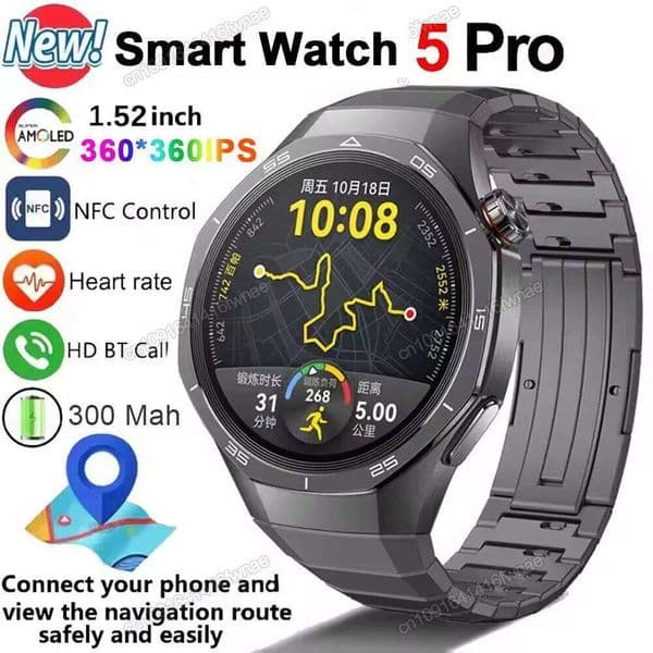 2026 Men's Smart Watch HD Display Health Tracking BT Calls Heart Rate Monitor Voice Assistant GPS Sports Smartwatch Hw12 26L0506