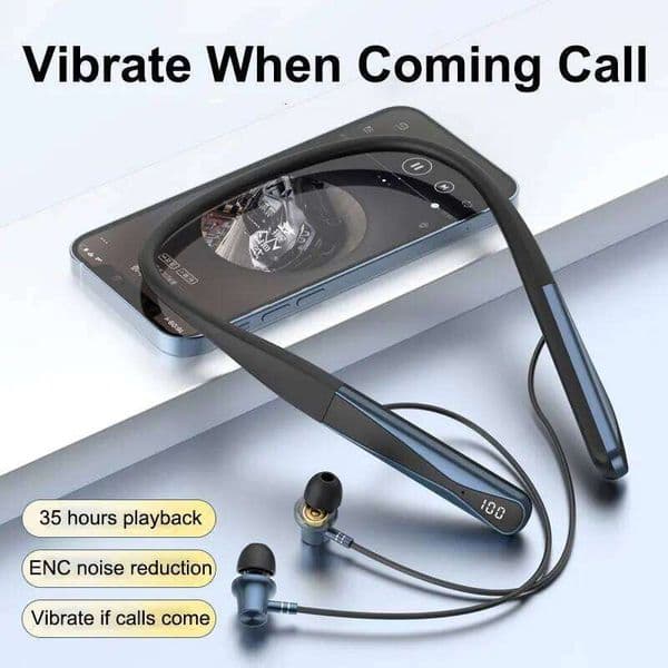 EARDECO Vibrate When Coming Calls Wireless Headphones Bass Earphone Ai Control Hifi Sound BT Headphone with Mic 26W0506