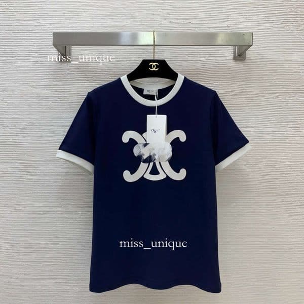 Designer 26Ss Versatile Printed Short-Sleeve T-Shirt For Women, New Cross-Border Product 5884