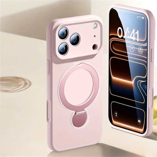 360 Rotate Fold Magnetic Ring Stand Phone Cases For 17 Pro Max Air 15 13 14 16 Pro Max For Liquid Silicone CoverT260506