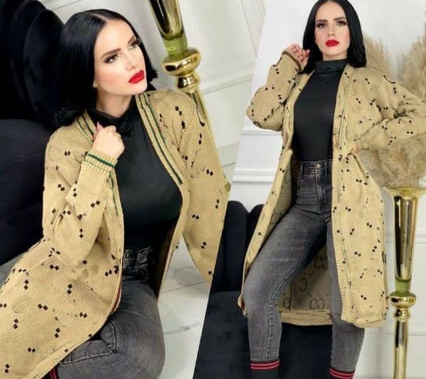 Designer womens Long sweaters Cardigan knitting jacket fashion cloak High End Jacquard sweater letter knitwear high quality Warm coats