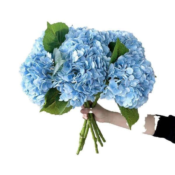Flowers Real Touch Green Artificial Hydrangea Branches Decoration Wedding Bouquet Flower Arrangement DH