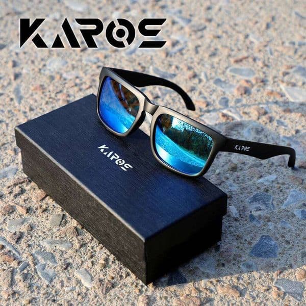 KAROS Lightweight TAC Polarized Sunglasses for Fishing Travel Men Women Sun Glasses Eyewear Accessory Comfort Fit With Box 26W0505