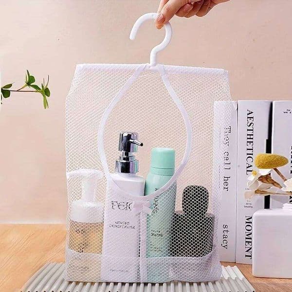 Hanging Storage | Mesh, Breathable, Multifunctional, Plastic, No Installation Required, Shower storage bag 26Y0506
