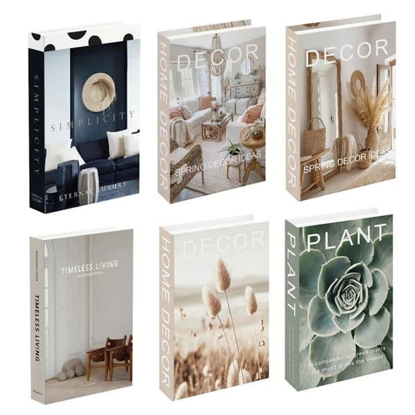 Boho Nature Fake Books Decoration Fashion Coffee Table Decorative Book Storage Box Bookshelf Bedroom Aesthetic Home Decor 251215