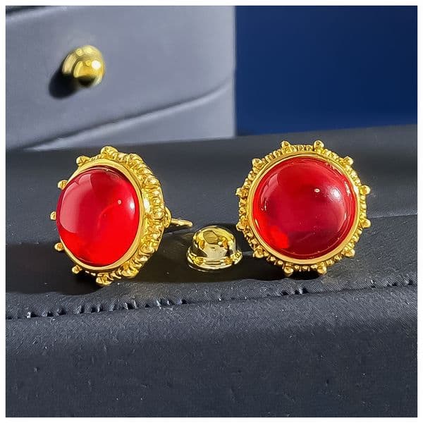 Designer Earrings Women Vintage Retro Court Gemstone Brushed Sunflower Shape Stud Earrings Luxury Jewlery Designer for Women Timeless Elegant Statement Gift