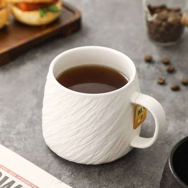 Stone Texture Large Capacity Solid Color Minimalist Design Mug For Office Home Daily Coffee Tea Drinking Cup 26L0506