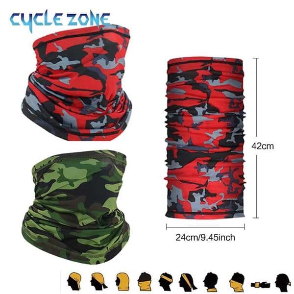 Cycling Face Mask Absorb Sweat Breathable Fishing Training Sport UV Face Scarf Neck Gaiter Summer Bicycle Face Bandana Head BandT260506