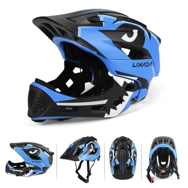 Lixada Kids Detachable Full Face Bike helmet Children's Sports Child Cycling mtb Motorcycle Skateboarding Roller Skating Helmet 26W0506