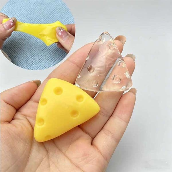 Soft Transparent Cheese Squishy Toy Mochi Dessert Squeeze Party To Sensory Squeeze Pinching Silky Toy Simulation Toy Gift H260506