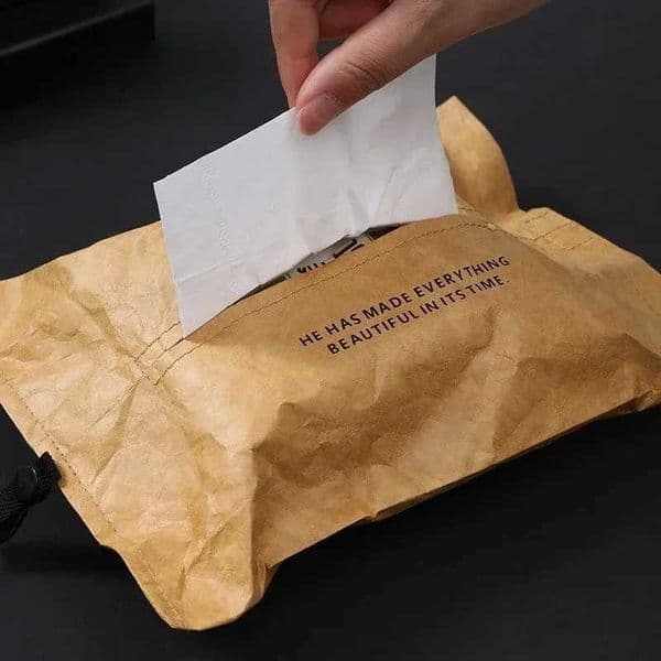Creative Tissue Box Car Tissue Holder Tissue Cover Box Textiles Cloth Storage Bag for Home and Car Use Car AccessoriesJ260506