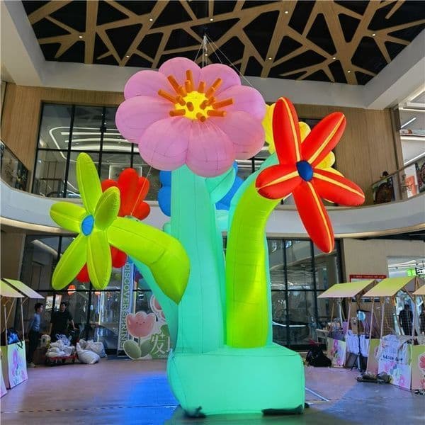 6m 20ft high Light Inflatable Flowers with blower For Nightclub Stagedesign Decoration 56566