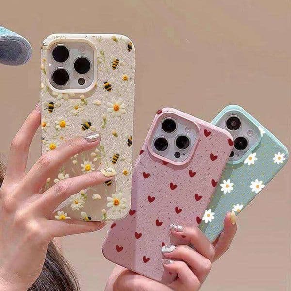 Phone Case For Galaxy S24 S23 S21 S20 FE S22 Plus Note 20 Ultra A05 A05S A04 A04E Silicone Flowers Pattern Cover 26Y0506
