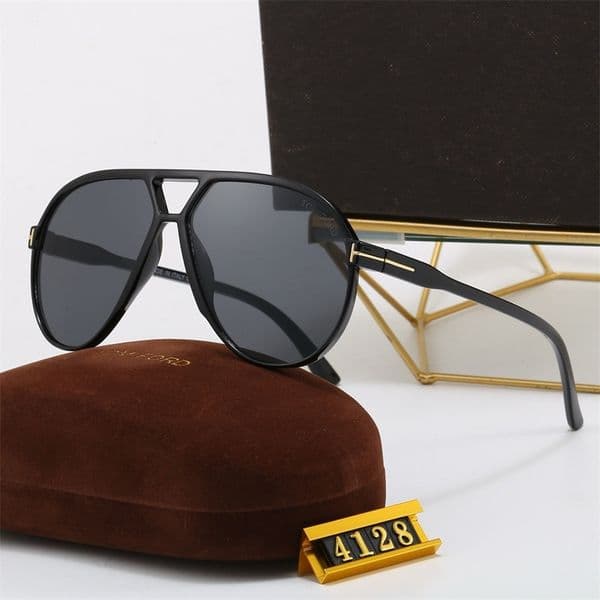 Vintage Retro Pilot Sunglasses for Men Women, Classic Thick Frame Glasses with Gold Metal T-Decor, Luxury Designer Style UV400 Eyewear