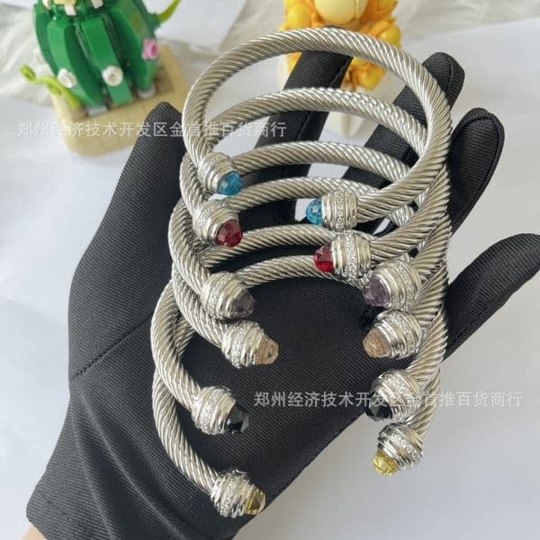 Davids Jewelry Designer Dy Luxury Bracelet For Woman Men Luxe Bangle D Y Trendy Braided Twist Open Bracelet DB90