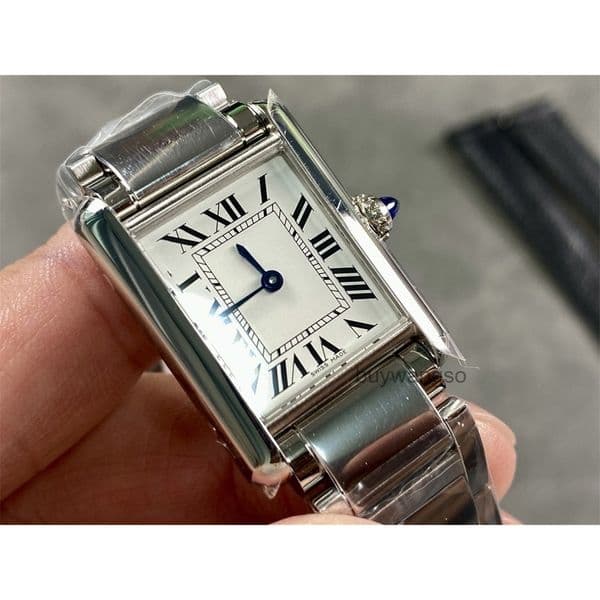 Top quality tanks watch womens mens watch designer watch super clone watches swiss quartz movement sapphire glass leather strap 22mm 25.5mm with box R04Q