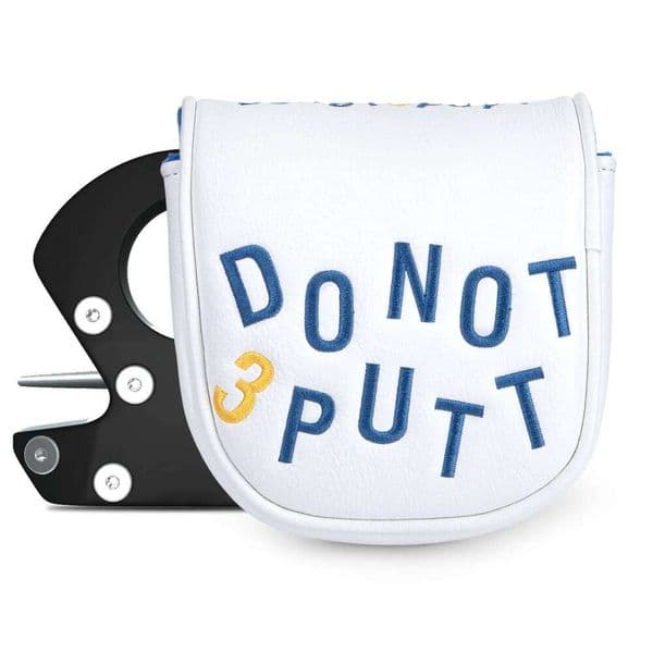 Do Not 3putt DF3 Golf Putter Cover for Mallet cover with Magnetic Closure Elegant Embroidery Wh 26Y0506