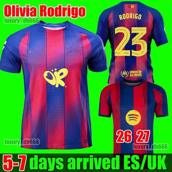 4XL 25 26 27 Barcelona Olivia Rodrigo 2026 LAMINE YAMAL LEWANDOWSKI RASHFORD Soccer Jersey Sheeran OLMO PEDRI football shirt GAVI ARAUJO RAPHINHA DE JONG men kids kit