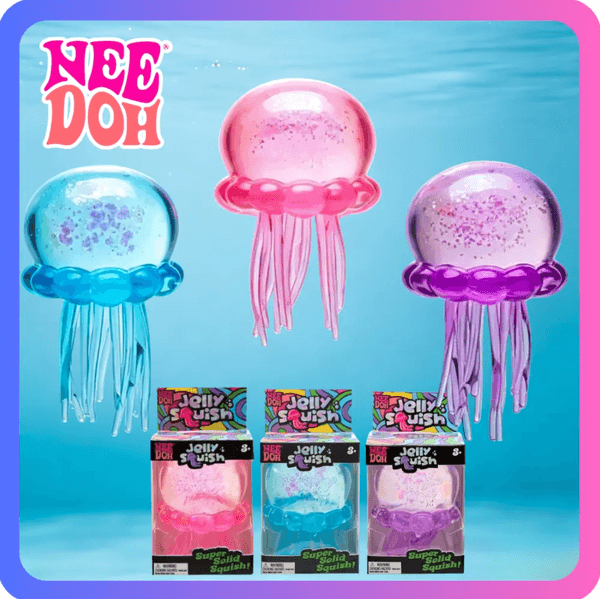 2026 Stock NEW Needoh Jelly Squish cologne Jellyfish Fidget Sensory Toy Stress Relief Squishy Cube Anti-Anxiety Squeeze perfume Object For Focus ADHD BY SEA Fre