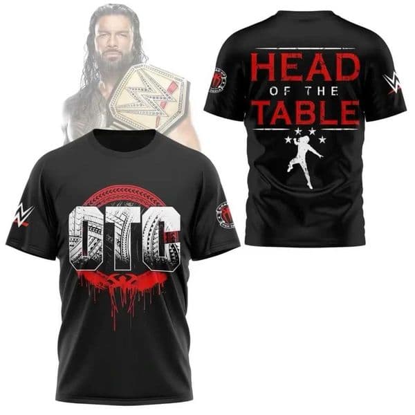 2025 Summer Mens new 3D printed Roman Reigns Motorcycle OTC Mens T-shirt Strt casual sports fashion L260506