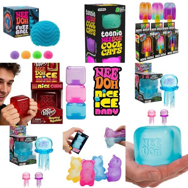 10pieces Needoh Nice Cube Dr Pepper Jelly Squish Sensory Stress Relief Squishy Cube Anti-Anxie Squeeze Object Decompression Toy Y2605222