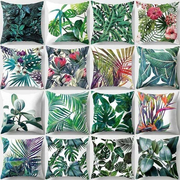 Tropical Leaf Cactus Monstera Cushion Cover 45*45cm Polyester Throw Pillows Sofa Home Decor Decoration Decorative Pillowcase 26W0506