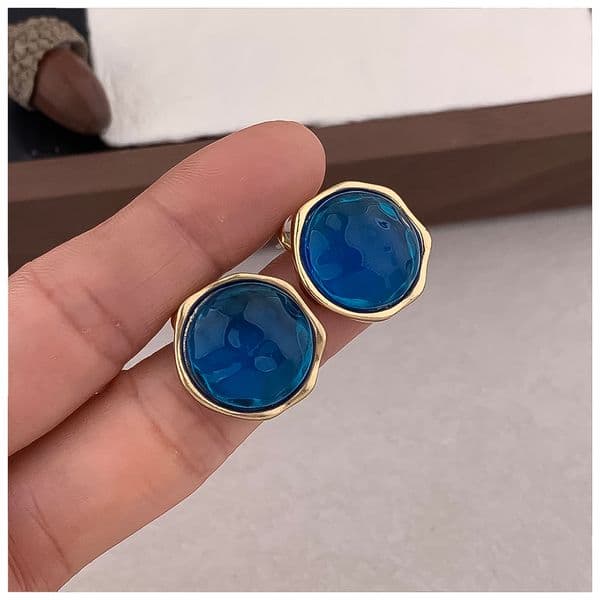 Designer Earrings Women 18K Gold Silver Plated Earring Vintage Glass Hoop Earrings Luxury Jewlery Designer for Women Elegant Timeless Free Shipping Buy One Get One