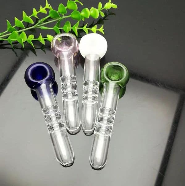 New Glass Smoking pipes hookah Oil Burner Pipes Smokings Colorful three-layer partition glass pipe