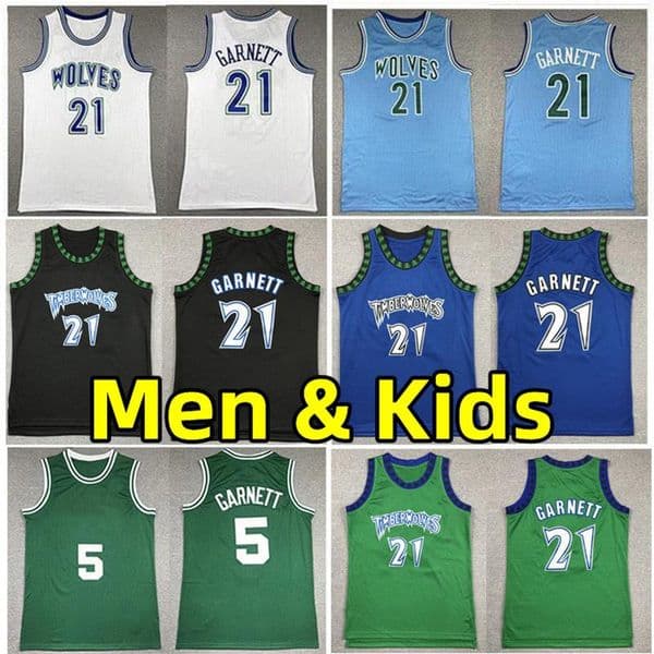 Stitched Kevin Garnett Jersey Retro Basketball Jerseys Men Youth Kids Classic vintage