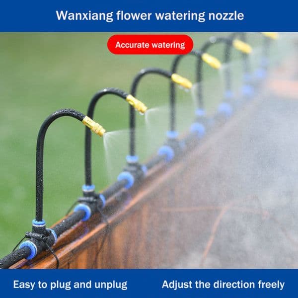 520M Universal Automatic Irrigation Sprinkler Kit Rotating Copper Nozzle Garden By Atomization Watering Kits w260429