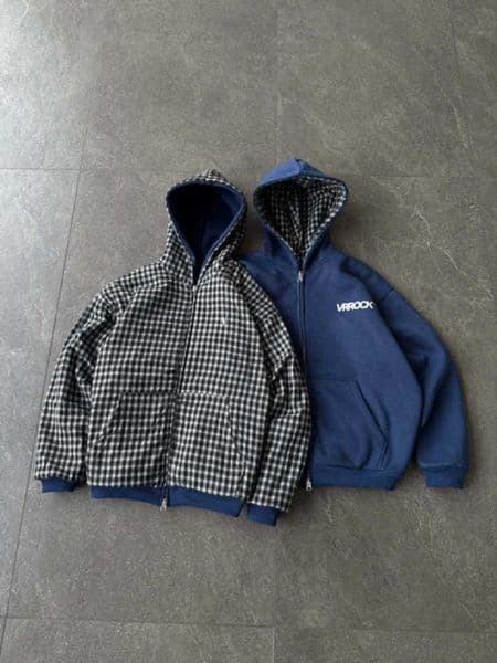 2026 Harajuku Minimst Korean Style Couples Zipper Cardigan Early Spring Vintage Double-Sided Check Y2K Casual Strtwear L260507