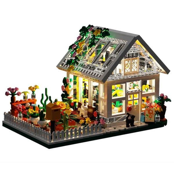 Newest Flower House Mini Building Block Set Ci Street View Greenhouse Building Blocks Model Kits Birthday Gifts for ChildrenJ260507