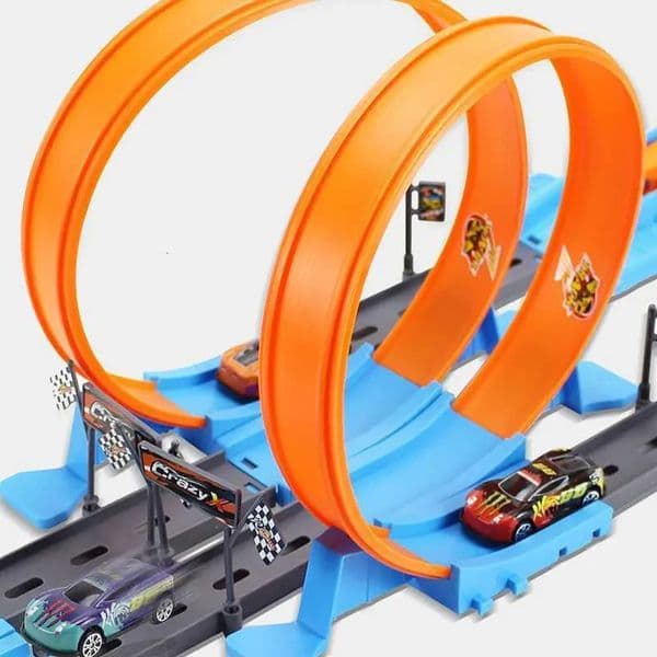 2026 Plane Kids Double Wh Model Track Toys DIY Assembled Kits Catapt Rail Car Racing Toy For Boys And Girls slot car Gifts Car Track