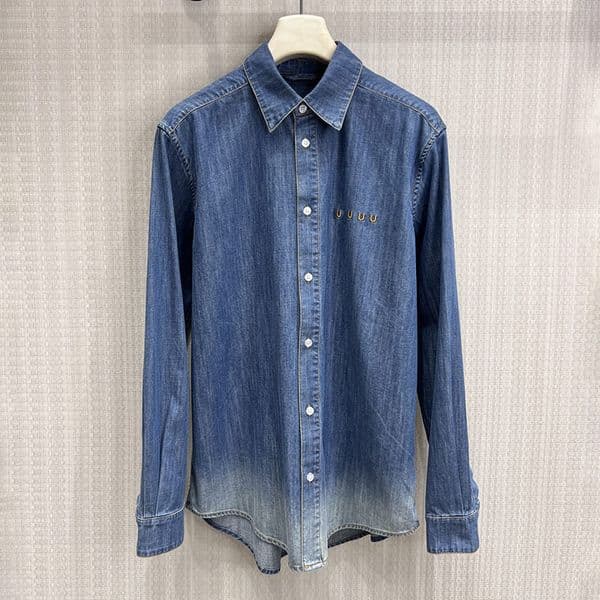 Casual Shirt Jacket Designer Stylish Button Denim Jacket Women Spring Autumn Letter Coat Polo Denim Shirts