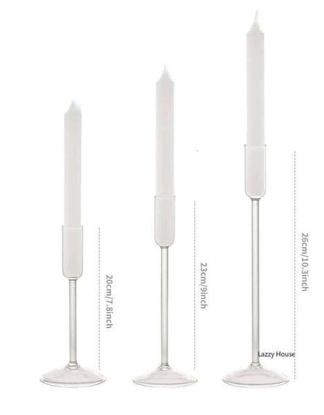 Minimalism Glass Candle Holders for Candlesticks Christmas Events Party Wedding Centerpiece Decorations Home Decor Bulk Set 26W0507