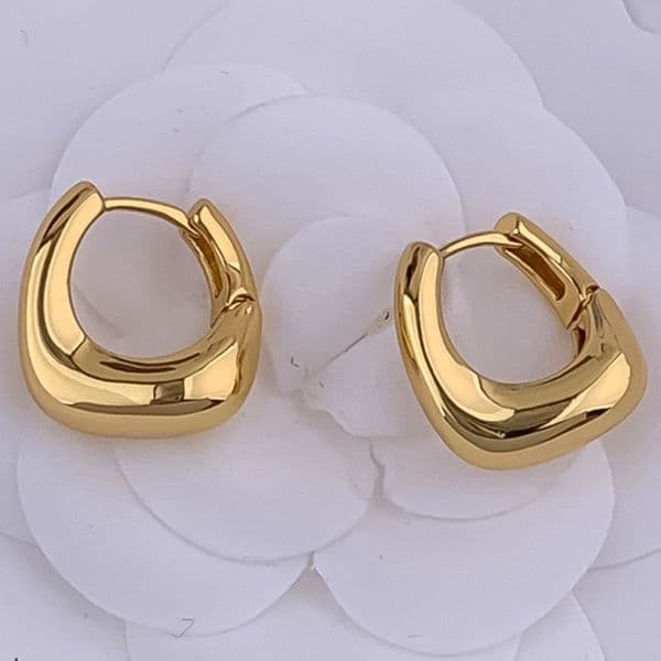 Earrings Designer Earrings Women 18K Gold Silver Plated Earring Matte C Shape Hoop Earrings Luxury Jewlery Designer Sparkling Free Shipping Buy 1 Get 1
