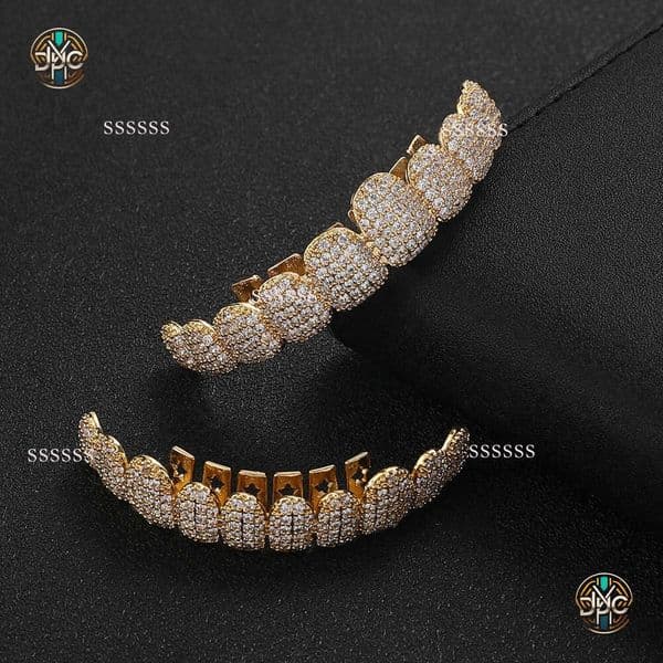 Mcross-border hip-hop braces trendy men's full-diamond zirconia, popular European and American Halloween jewellery