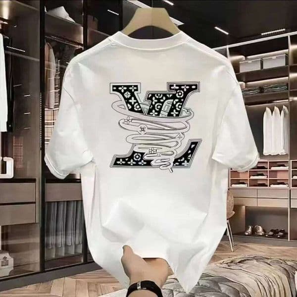 100% cotton luxury brand letter-print short-sleeved T-shirt, high-quality men's clothing, streetwear 26Y0507