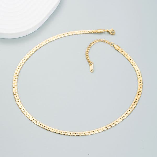 Simple Geometry Necklaces Chains Choker Gold Stainless Steel Female Necklaces Women Wedding Jewelry Gifts Wholesale