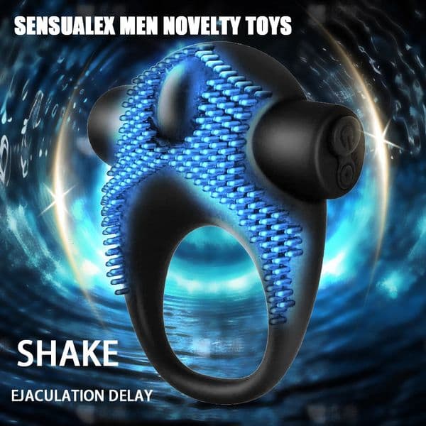 Cock ring sensualex sextoysensualex men novelty toys Silicone material USB charging 10 vibration modes Ejaculation delay 260507