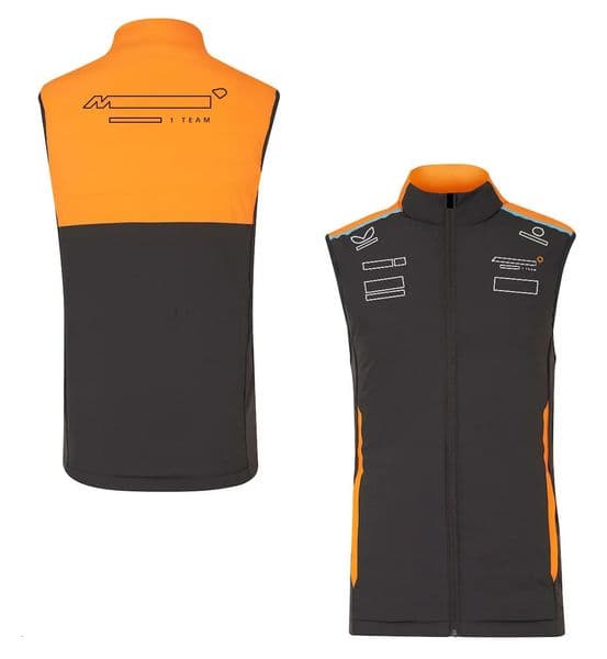 Motorcycle Gear F1 Team Gilet Unisex Formula 1 Waistcoat Racing Standing Neck Breathable Vest Large Loose Full ride gear Length Zip Jacket Free Ship 04