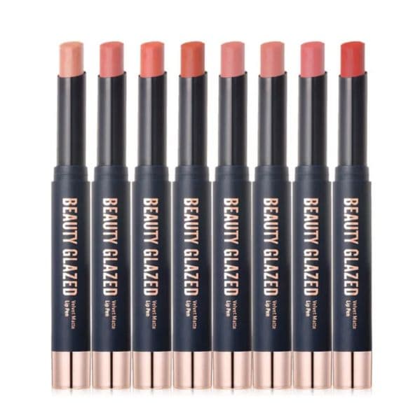 Designer Lipstick Beauty Glazed Lipstick Velvet Matte Lipsticks Pencil Non lip plump Cup 8 Colors Makeup Lip Stick Lip