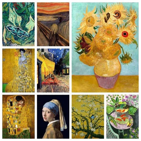Famous Artist Salvador Dali,Van Gogh,Gustav Klimt Diamond Painting Kits Full Drills Mosaic Cross Stitch Embroidery Home Decor 26L0507