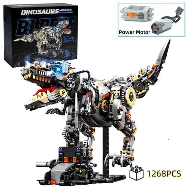 2025 NEW Dinosaur Building Blocks Mechanical T-Rex Model Educational DIY Desktop Decoration Toy Holiday Gift for Kids AdtsJ260507