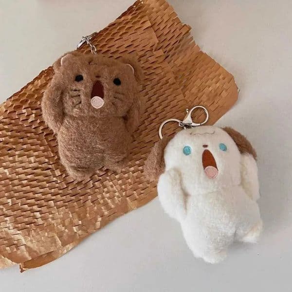 2026 stuff animal Game And Toy Rabbit Bear Children Gift Shouting Dog Bag Decoration Pendant Keychain Backpack Charms Stuff Plush Toy Designer