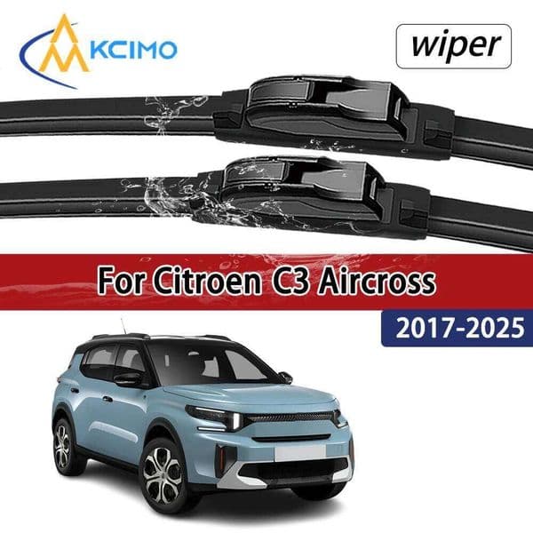 For Citroen C3 Aircross 2017-2025 2018 2019 Compatible Durable Silent Front Wiper Blades Car Windscreen Auto Window Accessories