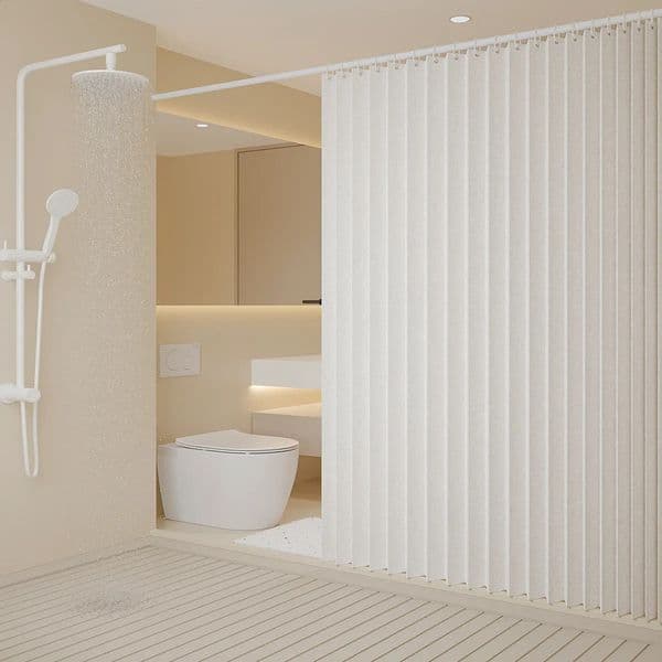 Luxury Designer Decor 1Pc Shower Folding Hanging Dry And Wet room Separation Partition Curtain Decoration For Home 8
